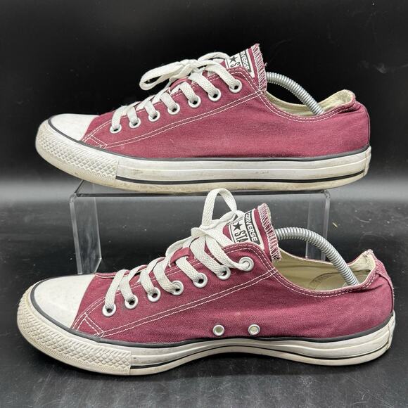Converse All Star Low Top Red Sneakers Mens Size 11 Womens Size 13 139794F - Picture 2 of 7